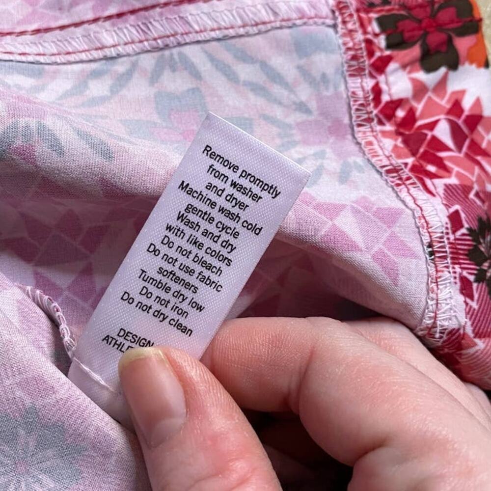 Athleta Red & Orange Abstract Mod Pattern High St… - image 8